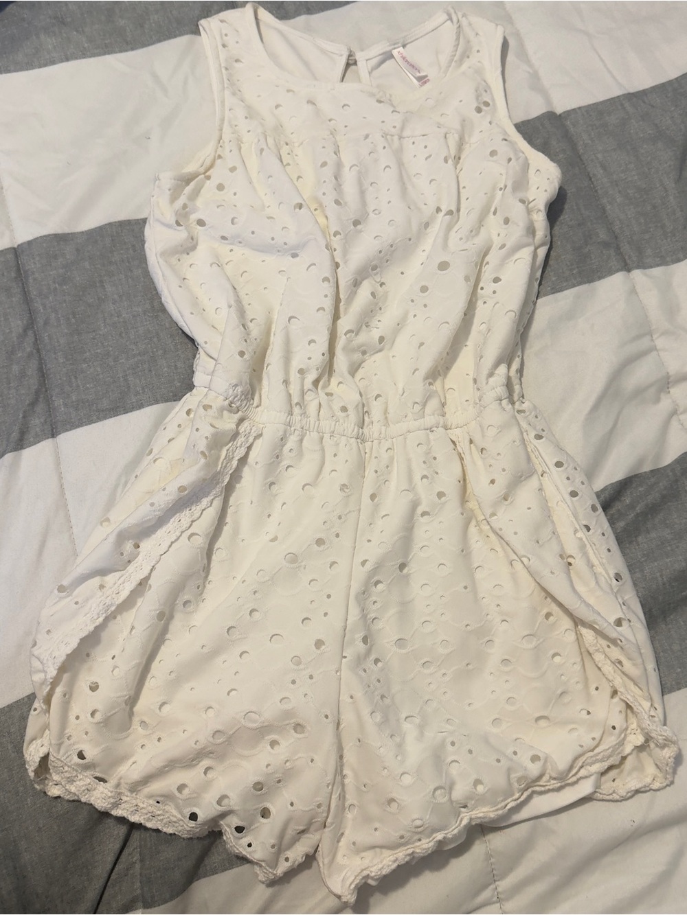 Xhilaration Cream Eyelet Romper